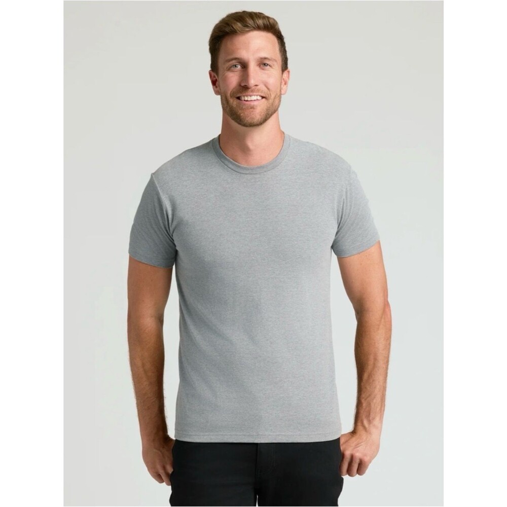 True Classic Men’s T-Shirt Gray Crew Neck Fitted Tee Size XL